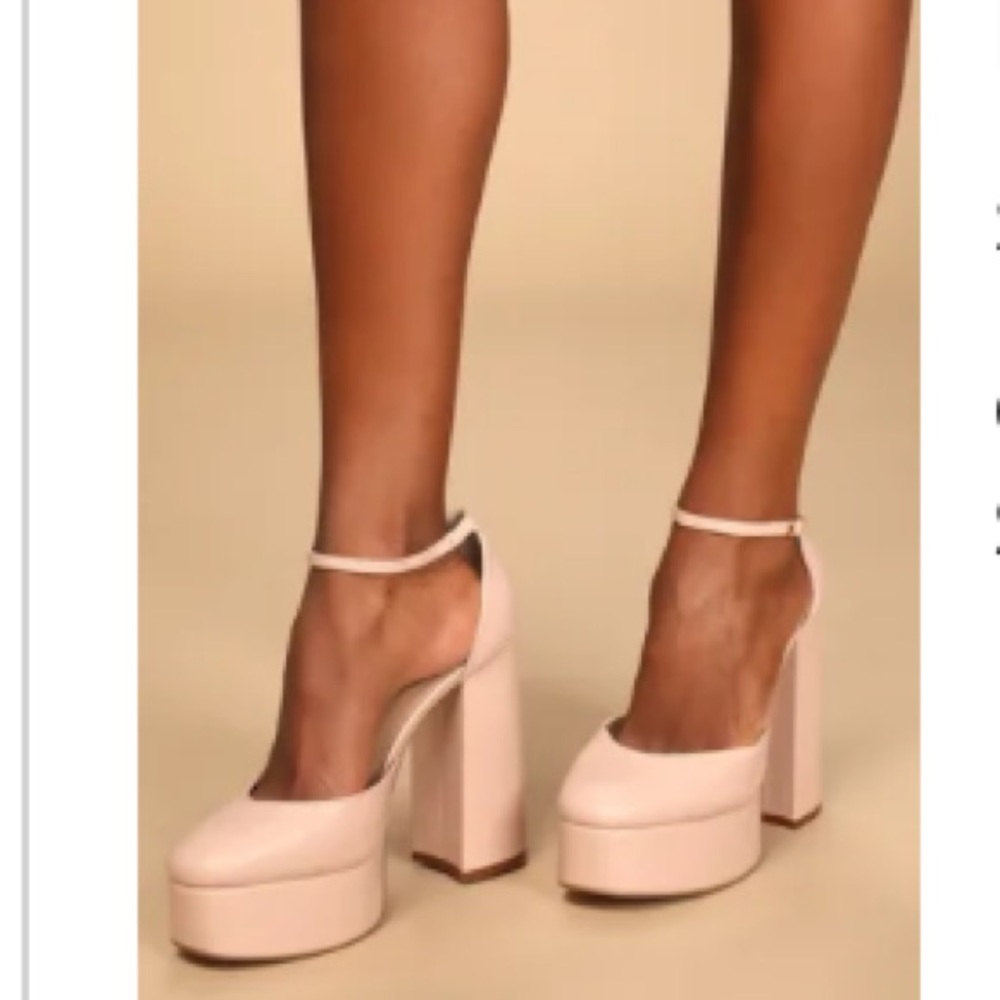 NWT Madden Girl Dion Blush Platform Ankle Strap Pumps